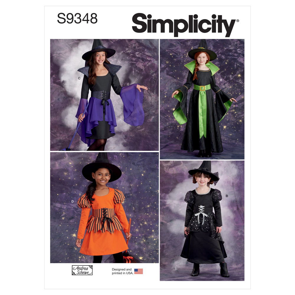 Simplicity Sewing Pattern 9348 Girls' Halloween Costumes from Jaycotts Sewing Supplies