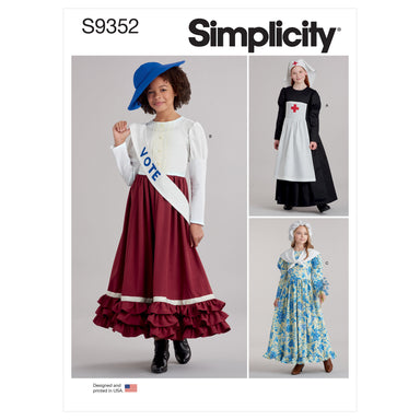 Simplicity Sewing Pattern 9352 Girls' Costumes and Face Covers from Jaycotts Sewing Supplies
