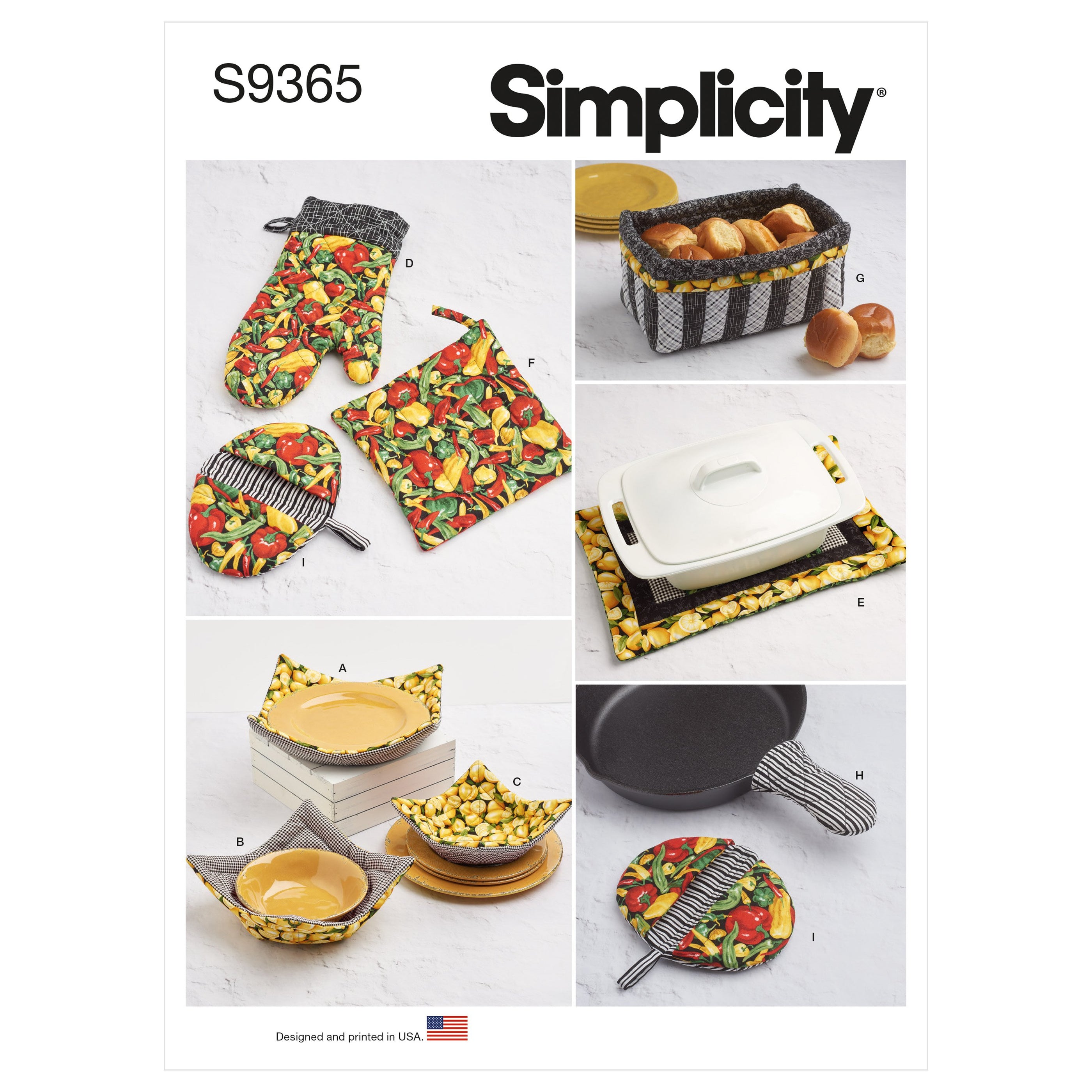 Simplicity Sewing Pattern S9365 Quilted Kitchen Accessories available ...