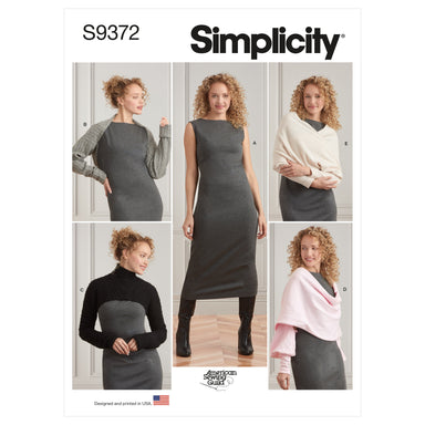 Simplicity Sewing Pattern 9372 Misses' Knit Dress and Shrugs from Jaycotts Sewing Supplies