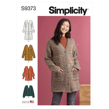 Simplicity Sewing Pattern 9373 Misses' Knit Cardigans from Jaycotts Sewing Supplies