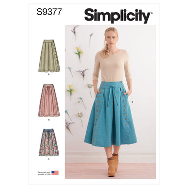 Simplicity Sewing Pattern 9377 Misses' Flared Skirts in Two Lengths from Jaycotts Sewing Supplies