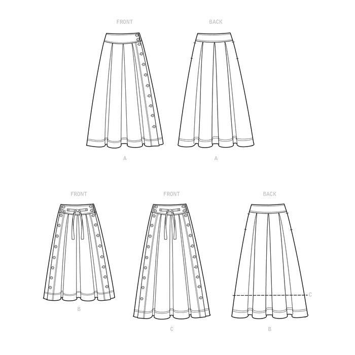 Simplicity Sewing Pattern 9377 Misses' Flared Skirts in Two Lengths from Jaycotts Sewing Supplies