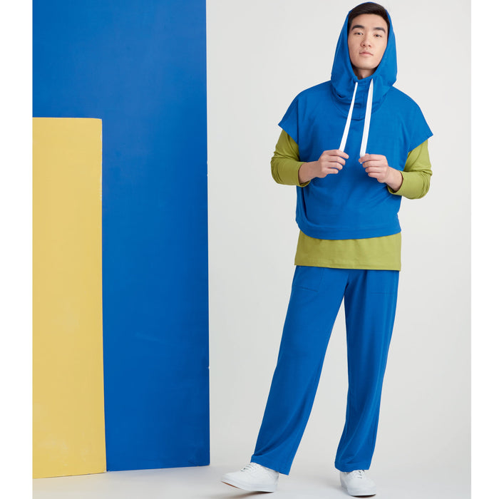 Simplicity Sewing Pattern 9379 Unisex Oversized Knit Hoodies, Pants and Tees from Jaycotts Sewing Supplies