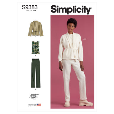 Simplicity Sewing Pattern 9383 Misses' Jacket, Knit Top and Pants from Jaycotts Sewing Supplies