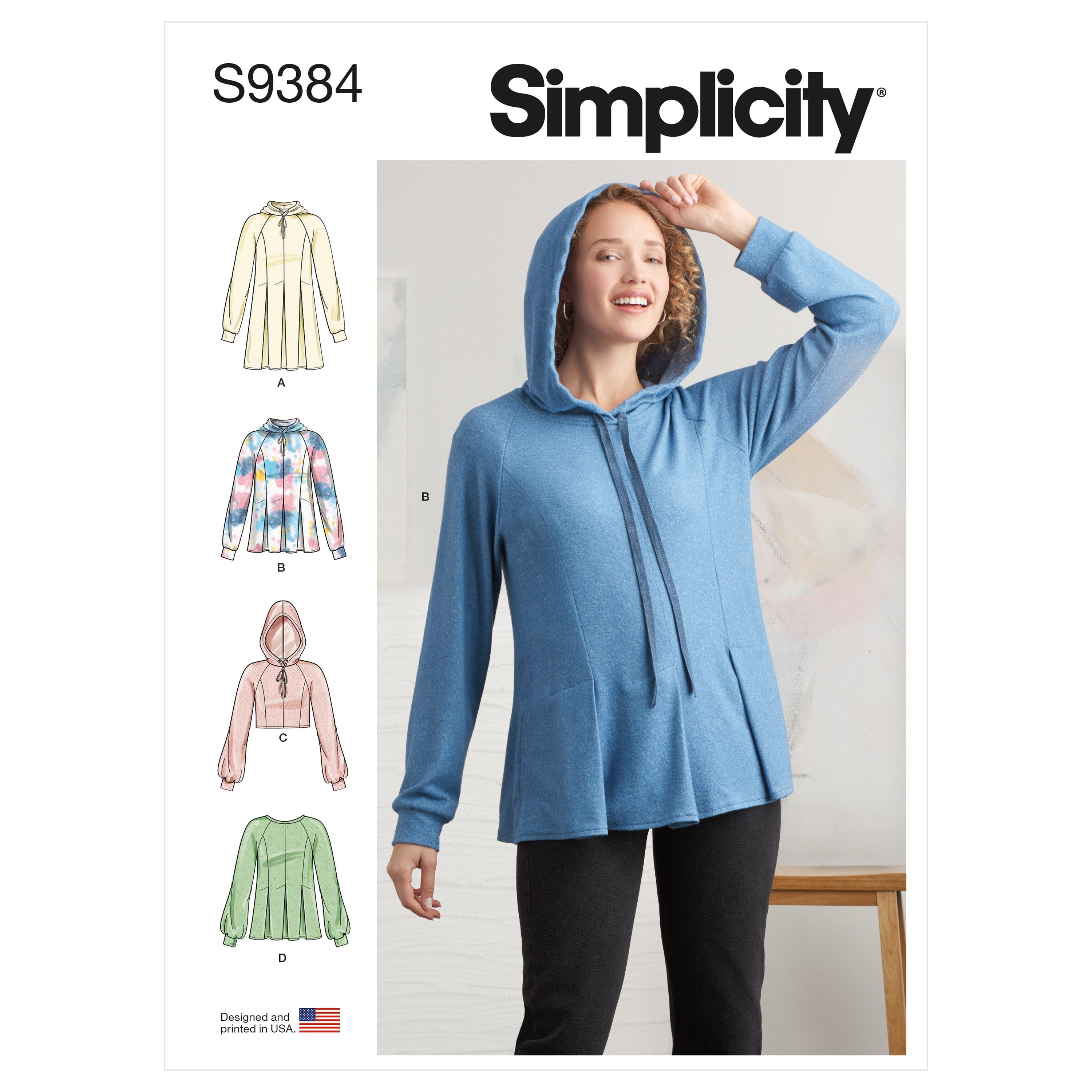 Simplicity Sewing Pattern 9384 Misses' Sweatshirts from Jaycotts Sewing Supplies
