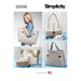 Simplicity Sewing Pattern 9398 Assorted Tote Bag, Purse and Clutch from Jaycotts Sewing Supplies