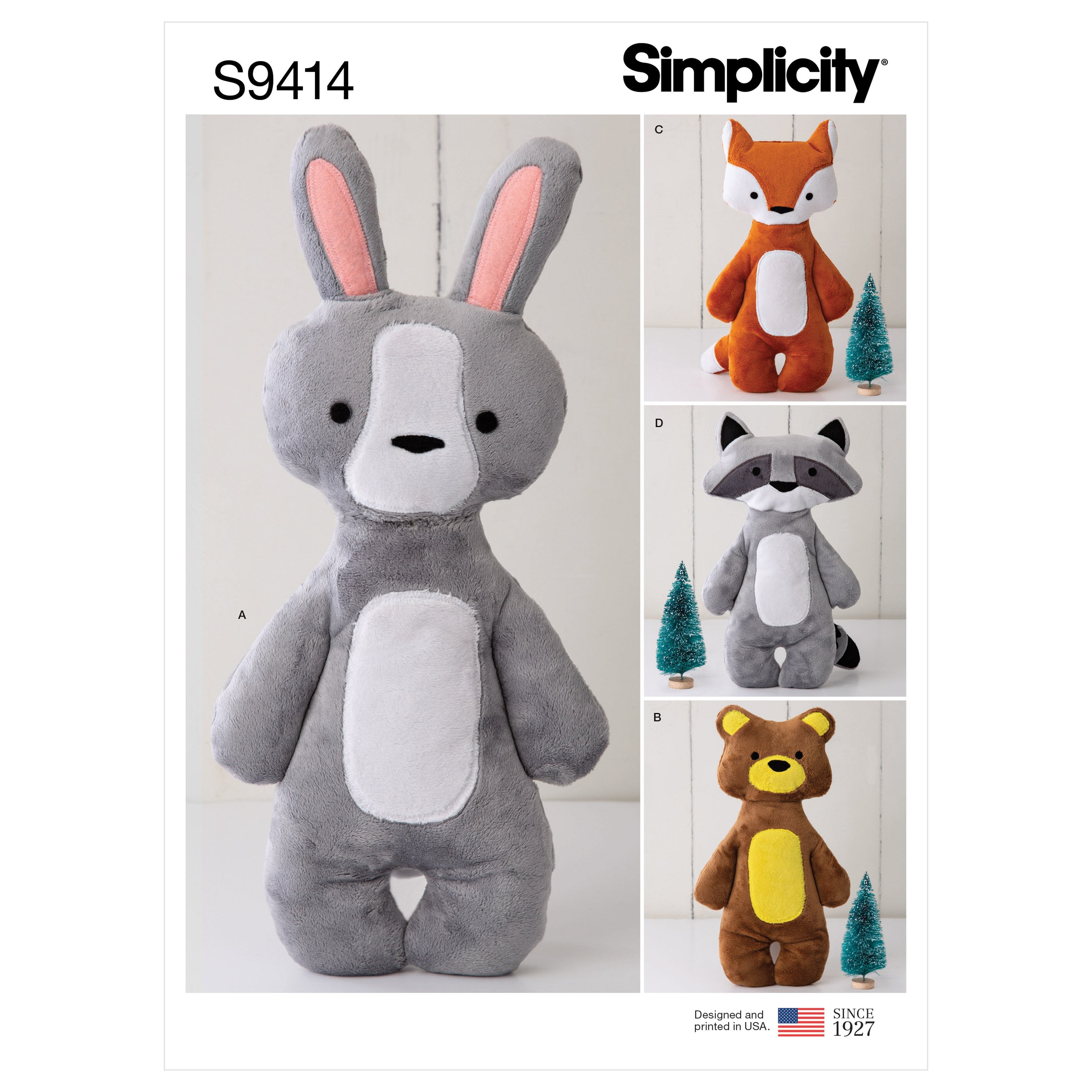 Simplicity Sewing Pattern 9414 Stuffed Animals from Jaycotts Sewing Supplies