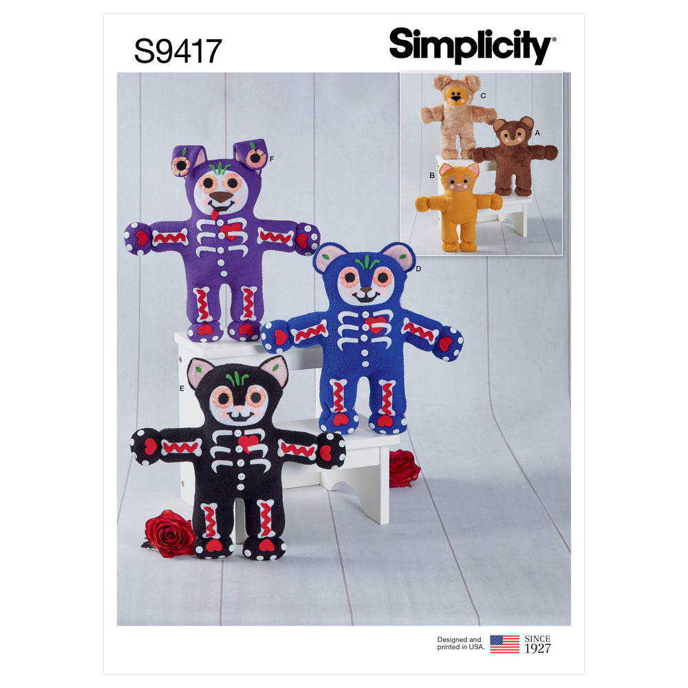 Simplicity Sewing Pattern 9417 Stuffed Animals from Jaycotts Sewing Supplies