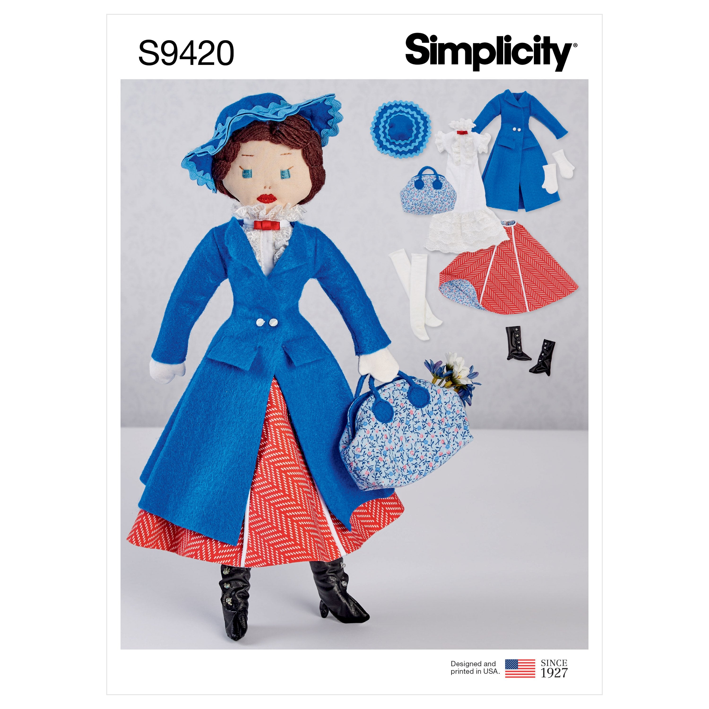 Simplicity Sewing Pattern 9420 17" Stuffed Doll and Clothes from Jaycotts Sewing Supplies