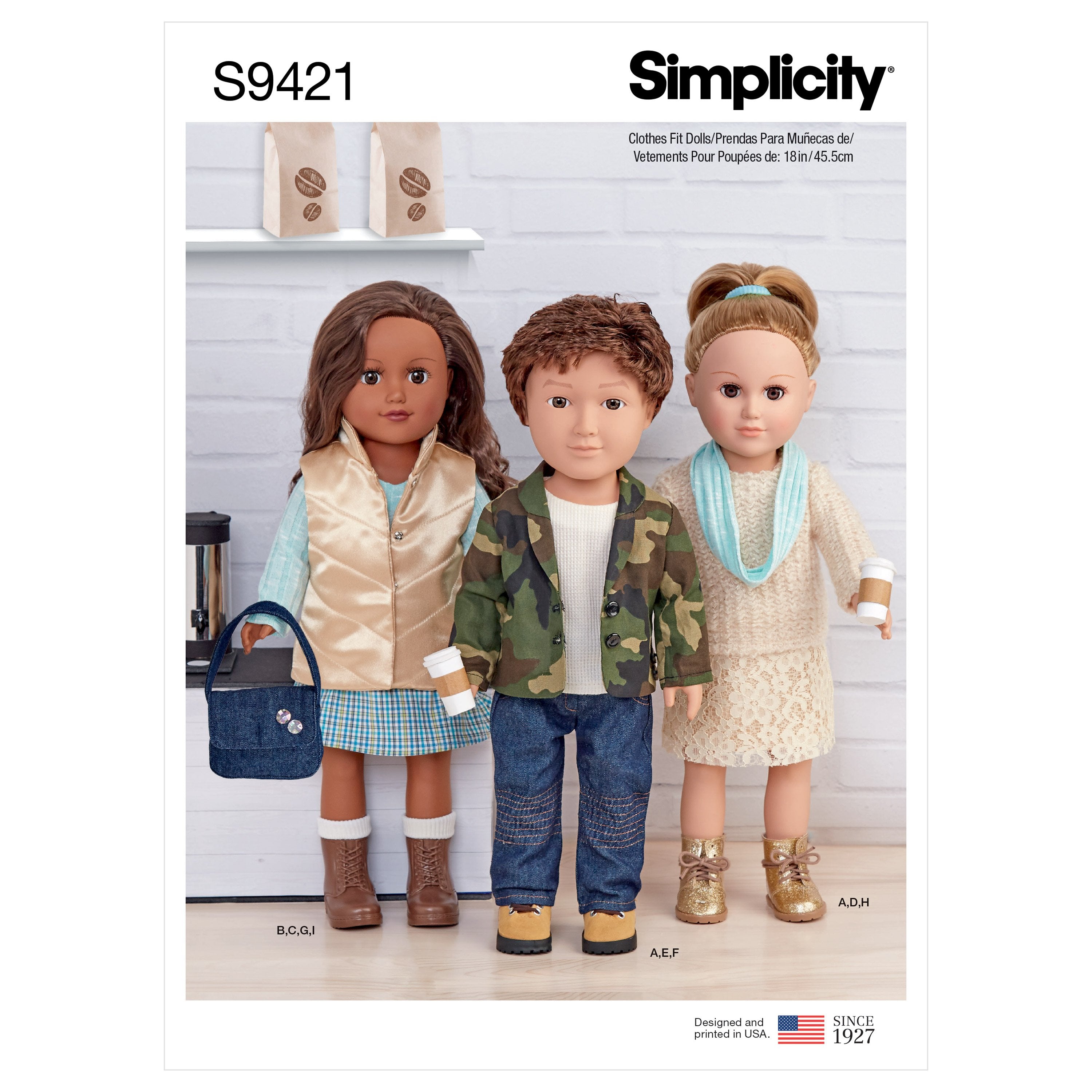 Simplicity Sewing Pattern 9421 18" Doll Clothes from Jaycotts Sewing Supplies