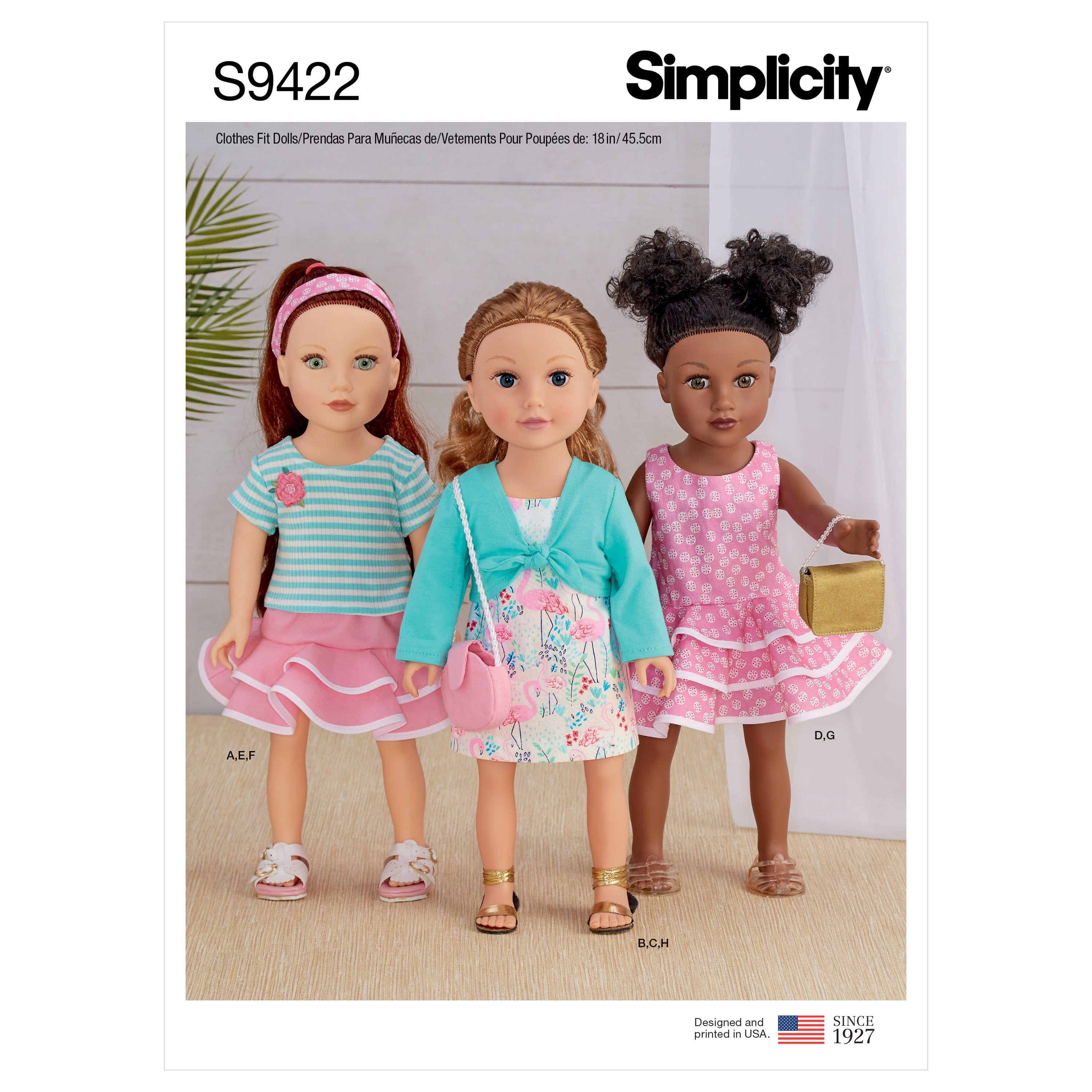 Simplicity Sewing Pattern 9422 18" Doll Clothes from Jaycotts Sewing Supplies