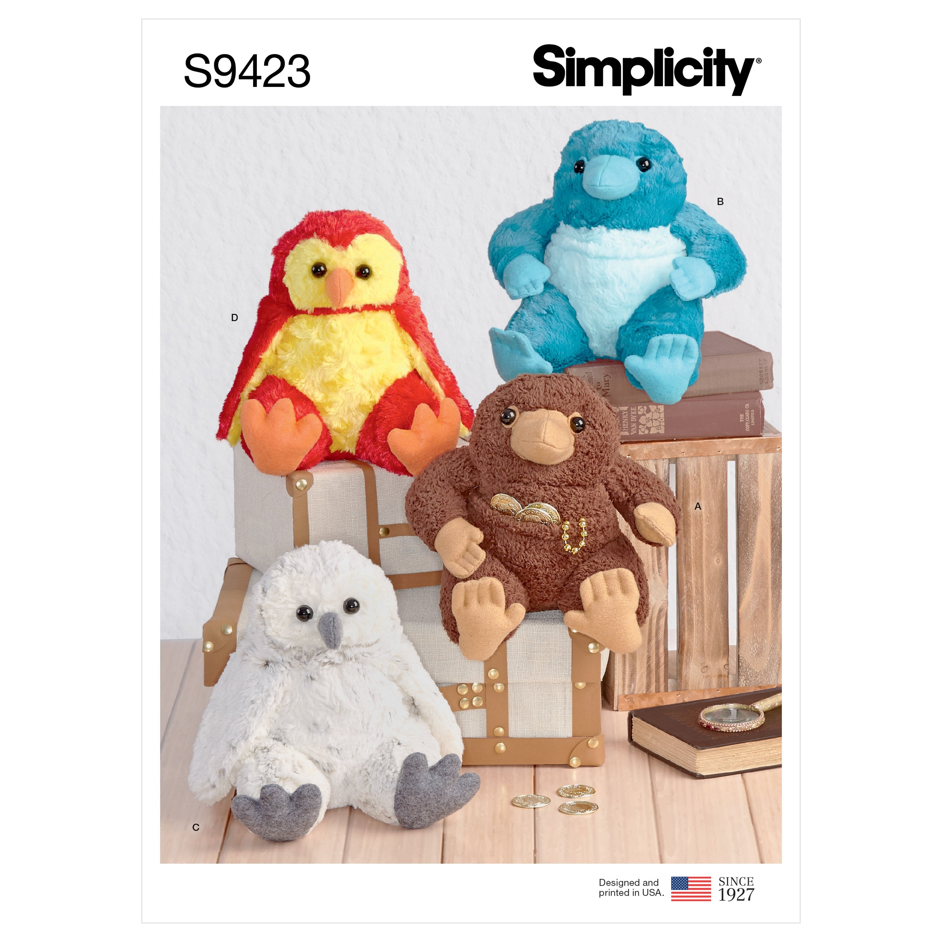 Simplicity Sewing Pattern 9423 Stuffed 8-1/2" Animals from Jaycotts Sewing Supplies