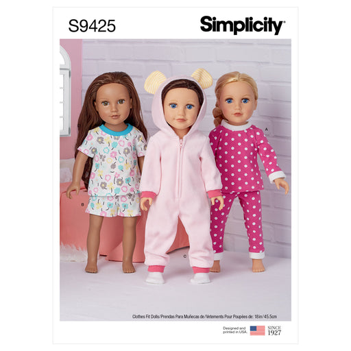 Simplicity Sewing Pattern 9425 18" Doll Clothes from Jaycotts Sewing Supplies