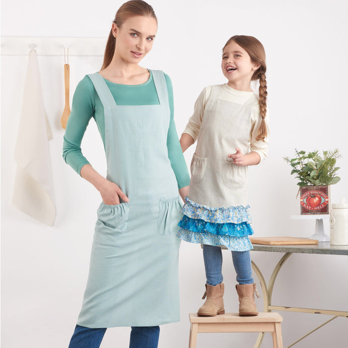 Simplicity Sewing Pattern 9436 Adults' and Children's Aprons from Jaycotts Sewing Supplies