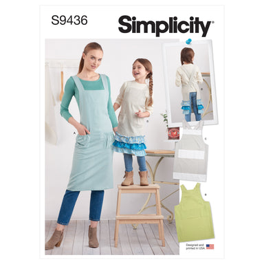 Simplicity Sewing Pattern 9436 Adults' and Children's Aprons from Jaycotts Sewing Supplies