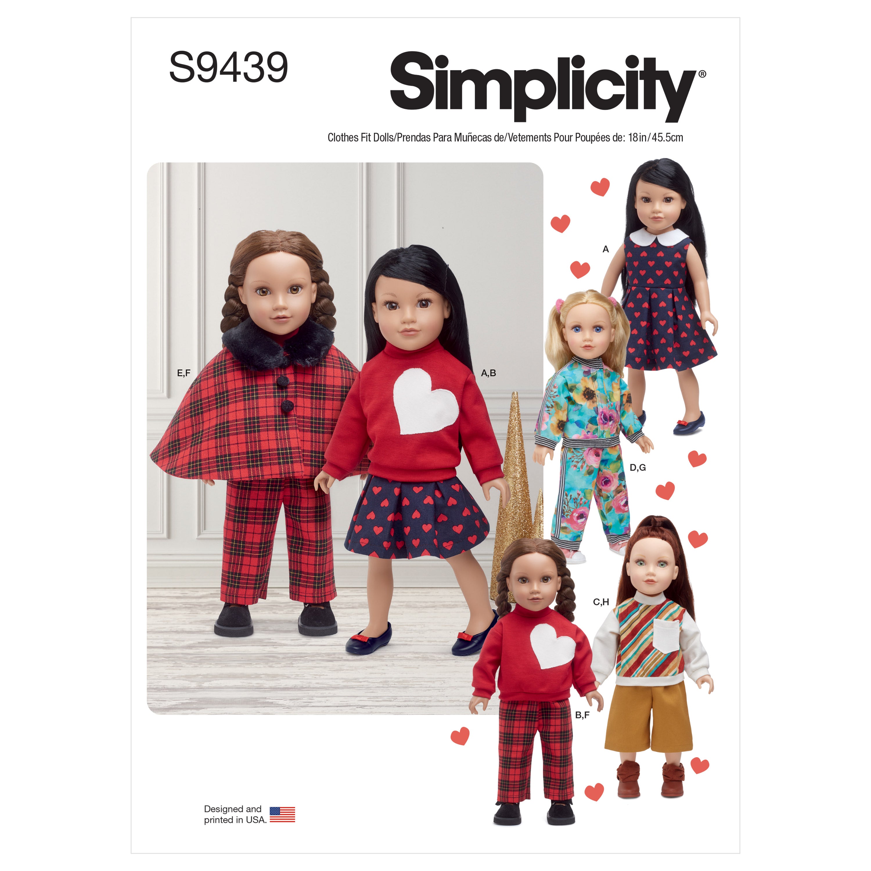 Simplicity Sewing Pattern 9439 18 inch Doll Clothes from Jaycotts Sewing Supplies