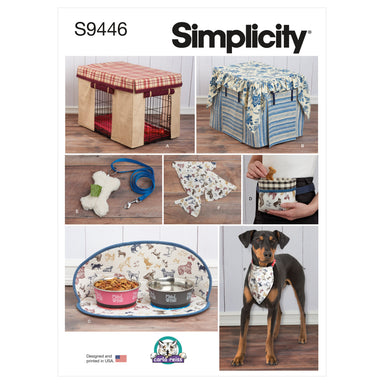 Simplicity Pattern 9446 Pet Crate Covers and Accessories from Jaycotts Sewing Supplies