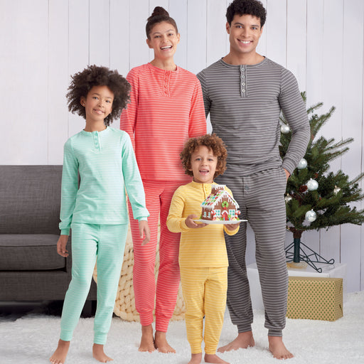 Simplicity Pattern 9455 Misses, Men's and Children's Pyjamas from Jaycotts Sewing Supplies