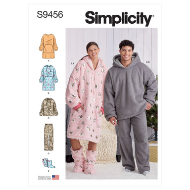 Simplicity Pattern 9456 Unisex Oversized Hoodies from Jaycotts Sewing Supplies