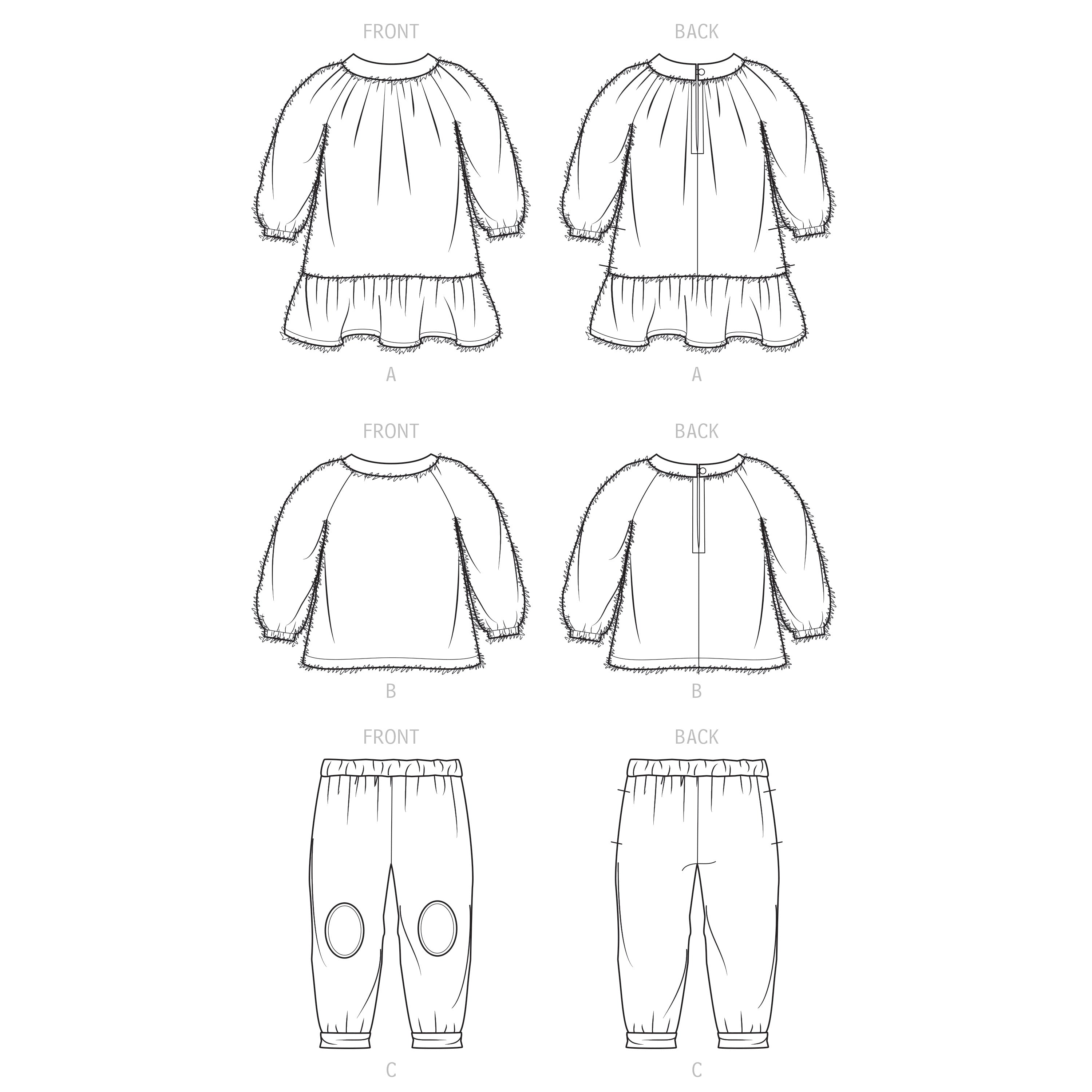 Simplicity Pattern 9460 Toddlers Dress, Top and Pants from Jaycotts Sewing Supplies