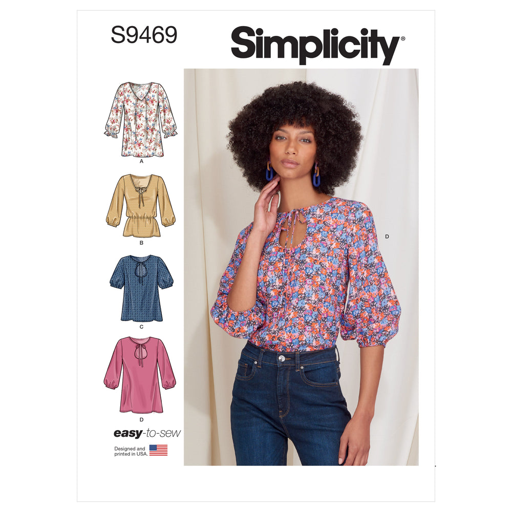 Simplicity Sewing Pattern 9469 Misses Tops from Jaycotts Sewing Supplies