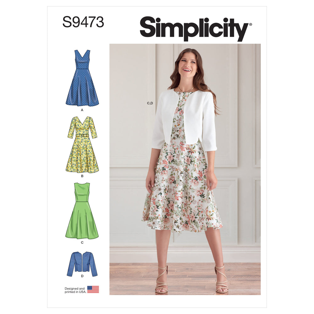 Simplicity Sewing Pattern 9473 Misses Dresses and Jacket from Jaycotts Sewing Supplies