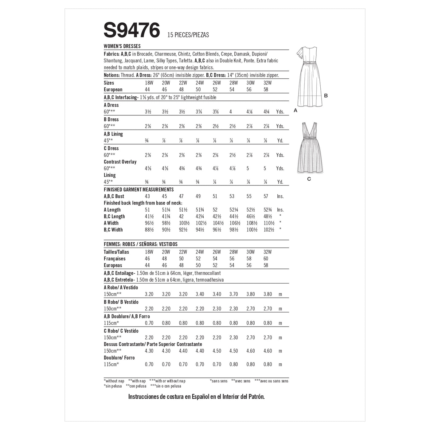 Simplicity Sewing Pattern S9476 Womens Dresses — jaycotts.co.uk ...