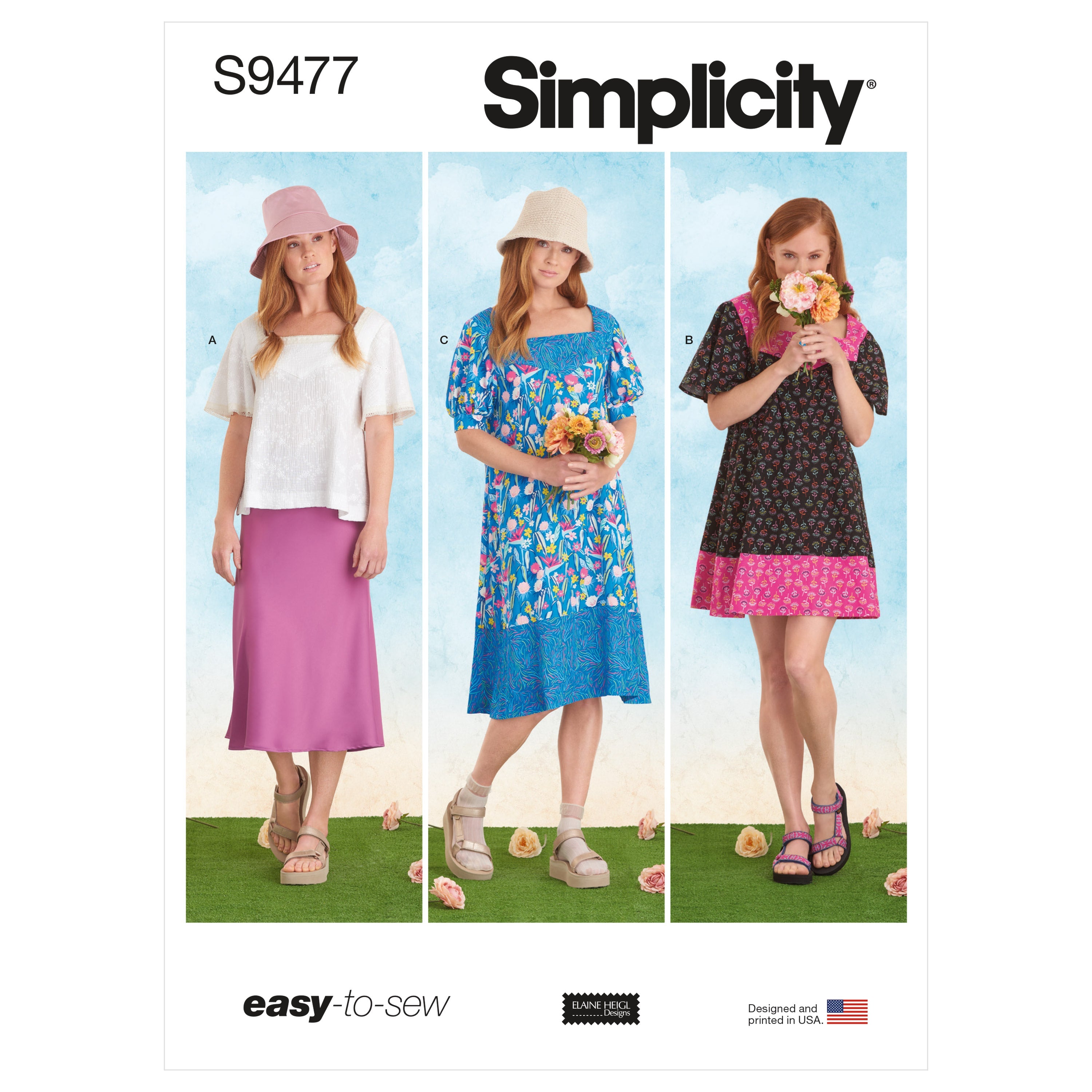 Simplicity Sewing Pattern 9477 Misses Top and Dresses from Jaycotts Sewing Supplies