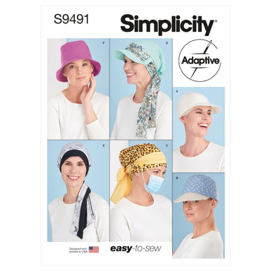 Simplicity Sewing Pattern 9491 Chemo Head Coverings from Jaycotts Sewing Supplies