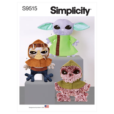 Simplicity 9515 Plush Toy Aliens pattern from Jaycotts Sewing Supplies
