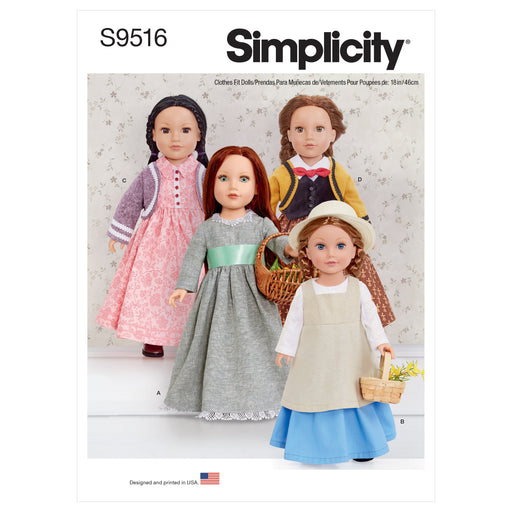 Simplicity 9516 18 inch Doll Clothes pattern from Jaycotts Sewing Supplies