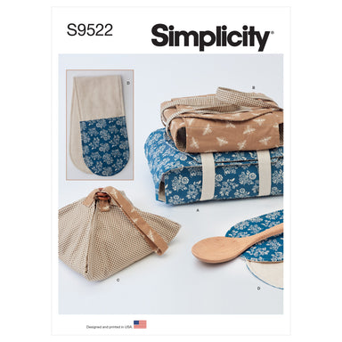 Simplicity 9522 Casserole Carriers and Double Oven Mitt pattern from Jaycotts Sewing Supplies