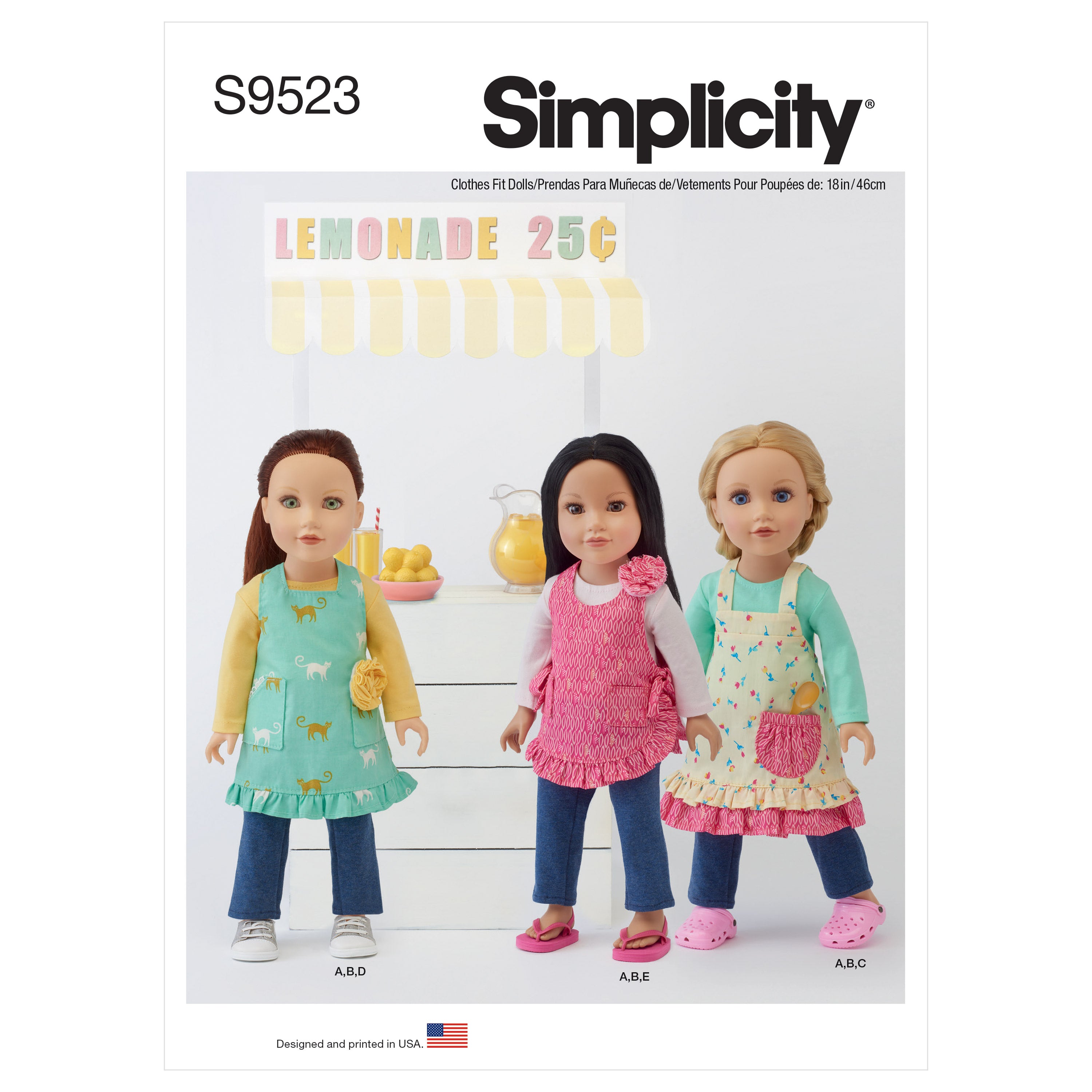 Simplicity 9523 18 inch Doll Clothes pattern from Jaycotts Sewing Supplies