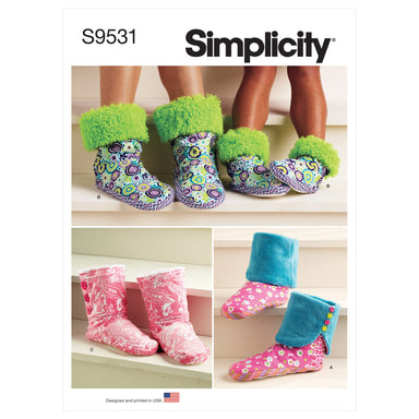 Simplicity 9531 Slippers pattern from Jaycotts Sewing Supplies