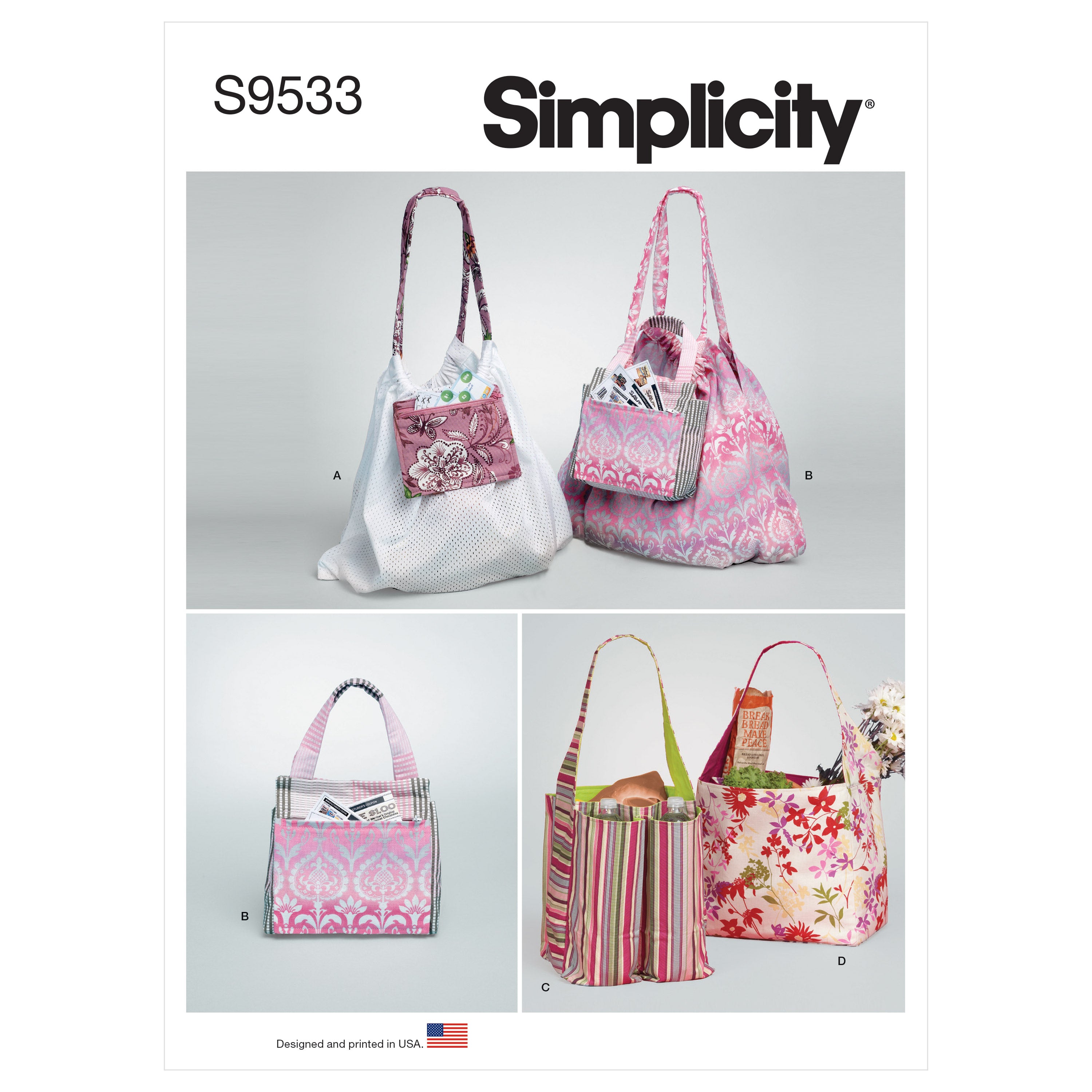 Simplicity 9533 Grocery Totes pattern from Jaycotts Sewing Supplies