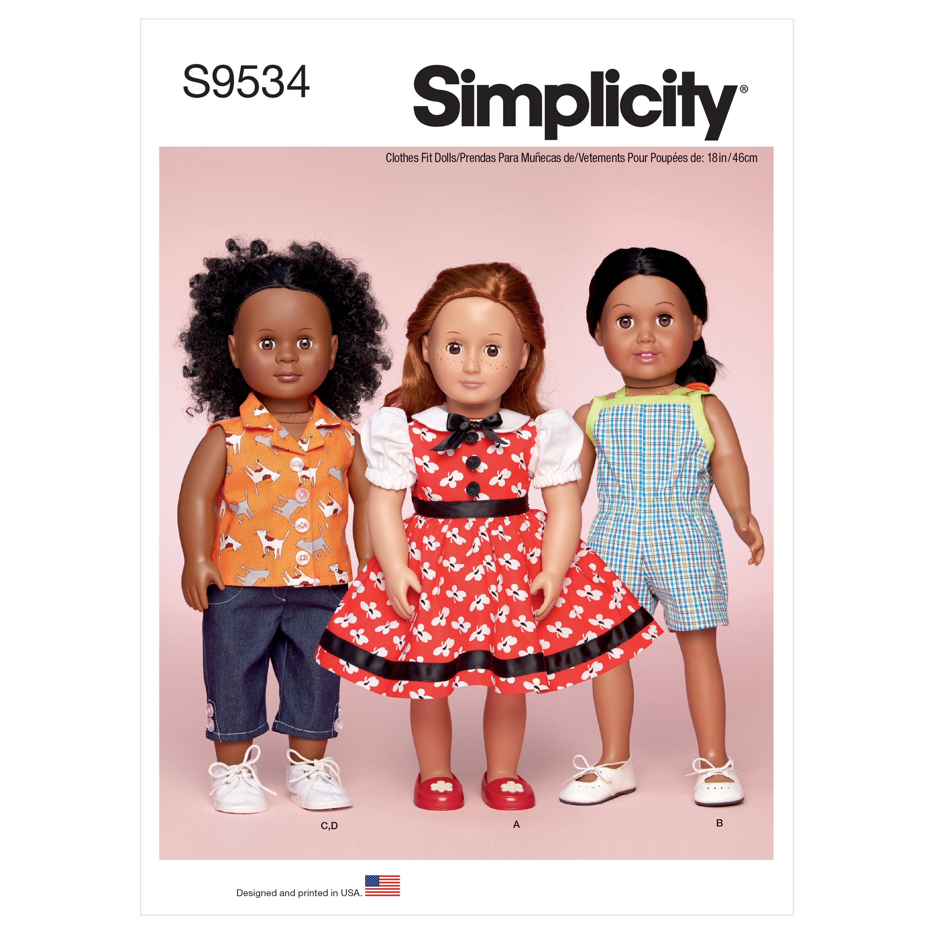 Simplicity 9534 18 inch Doll Clothes pattern from Jaycotts Sewing Supplies