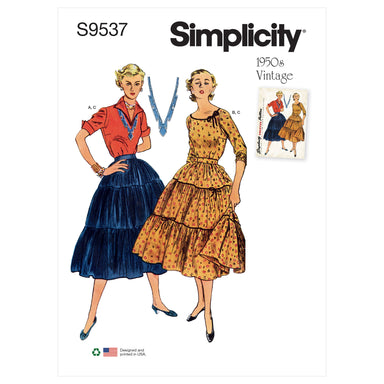 Simplicity 9537 Vintage Blouses and Skirt pattern from Jaycotts Sewing Supplies