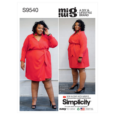 Simplicity 9540 Women's Wrap Dresses pattern by Mimi G from Jaycotts Sewing Supplies