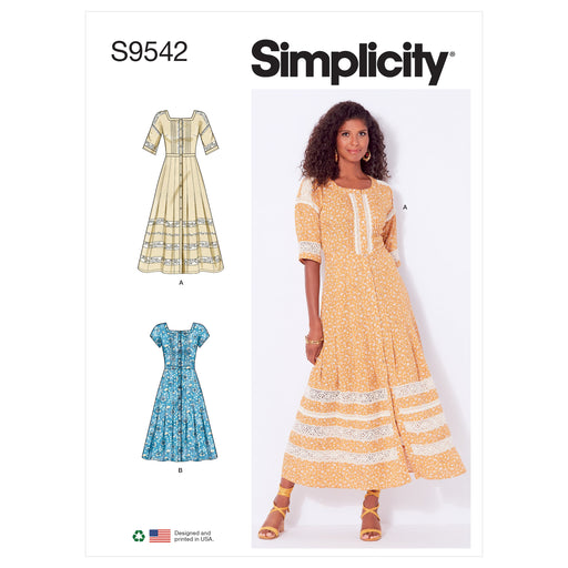 Simplicity 9542 Misses' Dresses pattern from Jaycotts Sewing Supplies