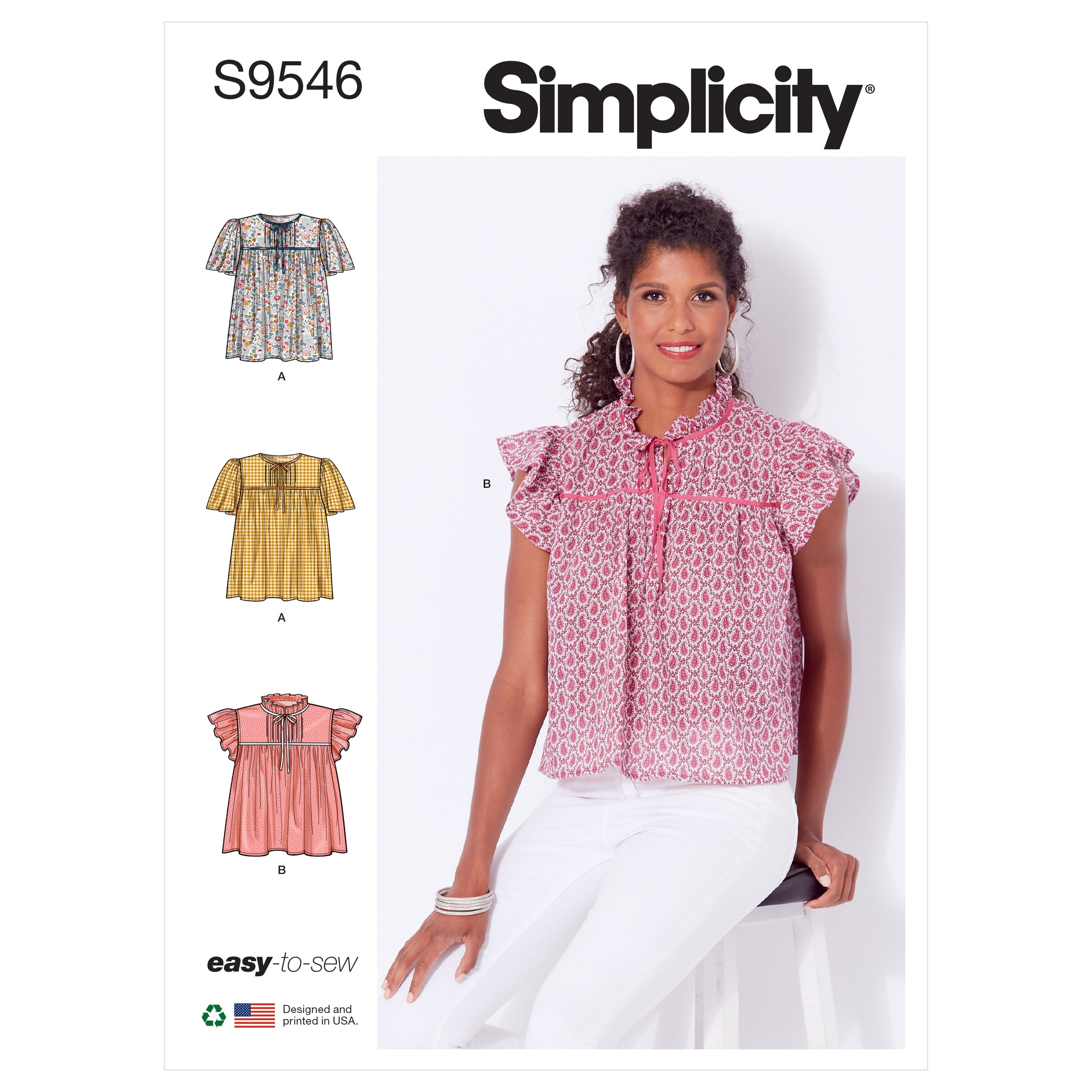 Simplicity 9546 Misses' Tops pattern from Jaycotts Sewing Supplies