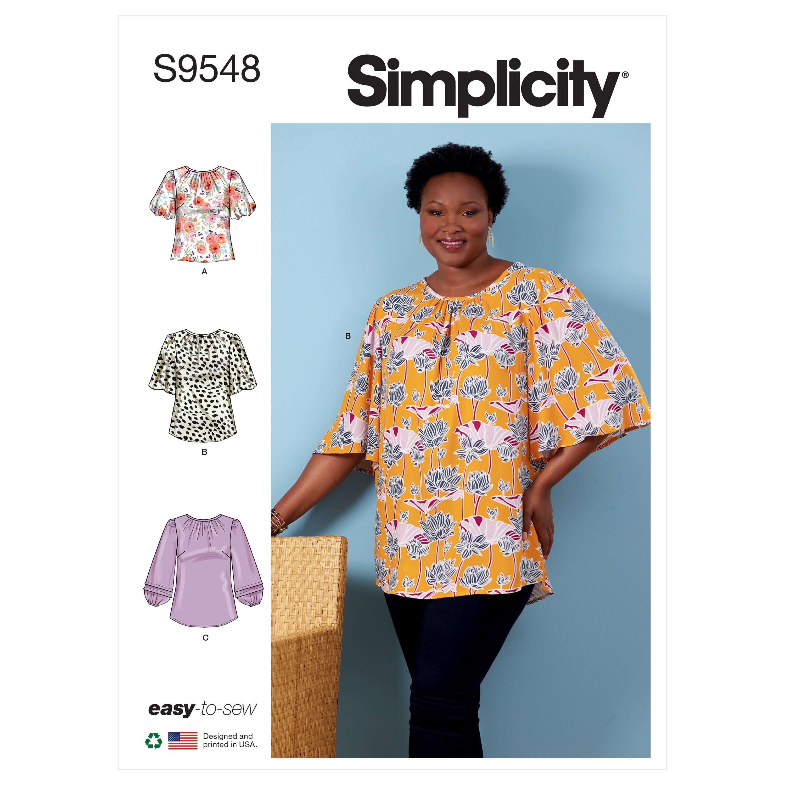 Simplicity 9548 Women's Top and Tunic pattern from Jaycotts Sewing Supplies
