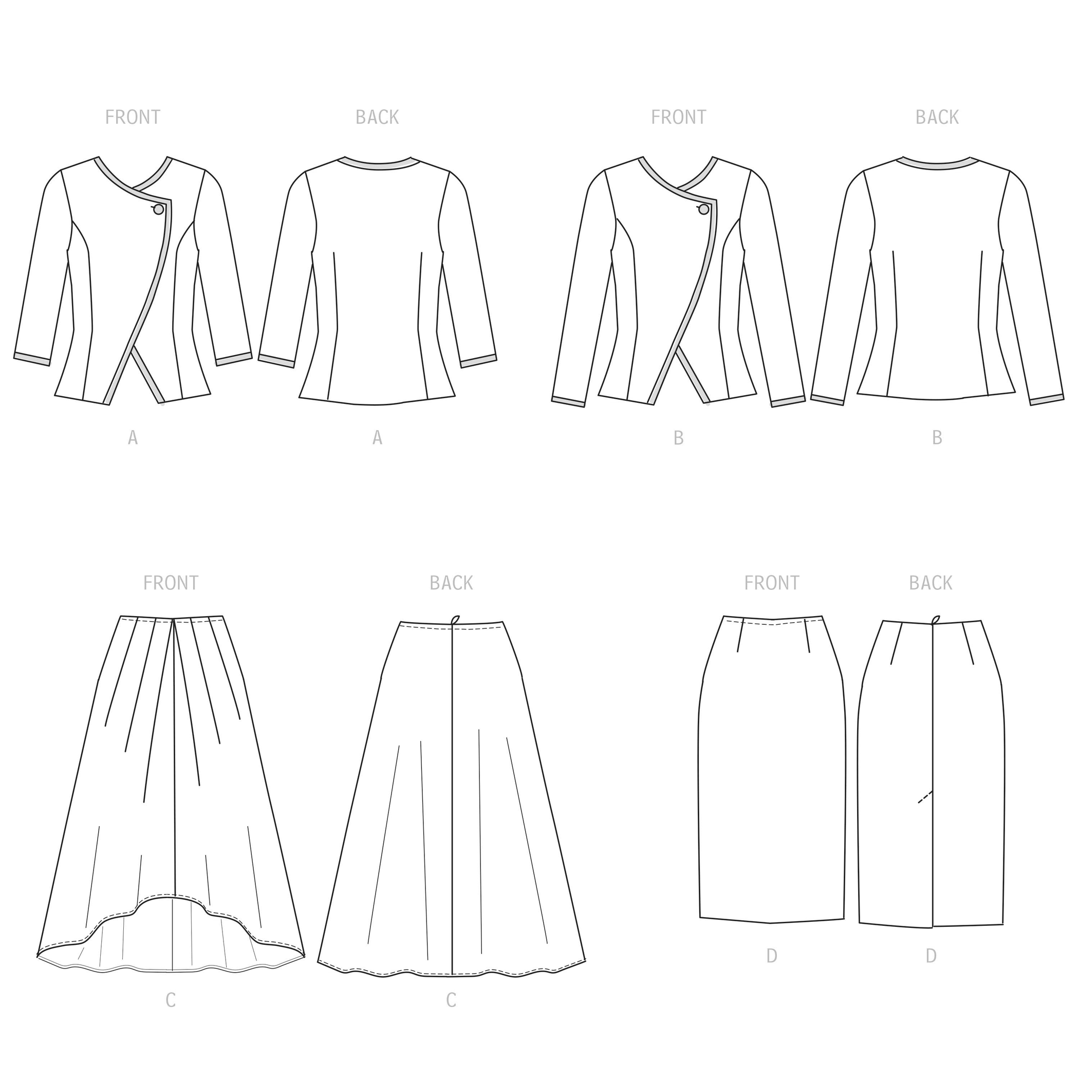 Simplicity sewing pattern S9555 Misses' Jacket and Skirts — jaycotts.co ...