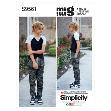 Simplicity 9561 Boys' T Shirt, Trousers and Shorts pattern from Jaycotts Sewing Supplies