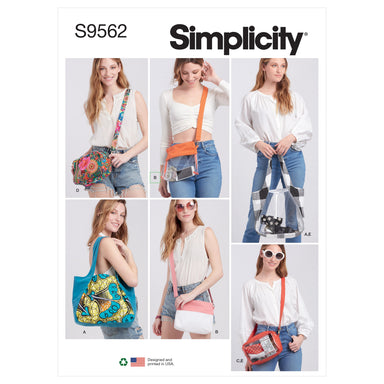 Simplicity 9562 Tote, Bags and Pouch pattern from Jaycotts Sewing Supplies