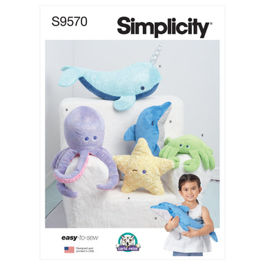 Simplicity 9570 Plush Sea Creatures pattern from Jaycotts Sewing Supplies