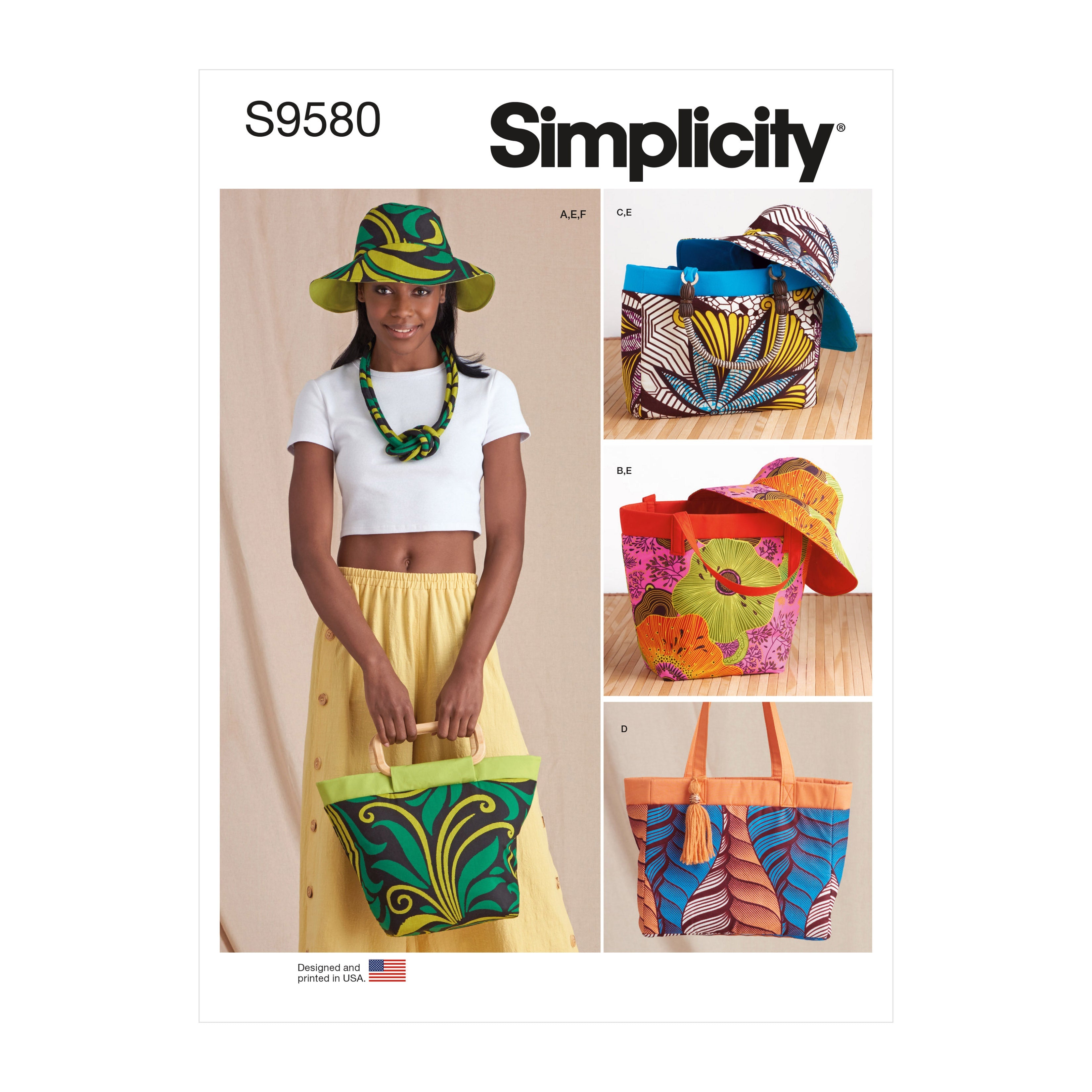 Simplicity Sewing Pattern 9580 Bags, Hat and Necklace from Jaycotts Sewing Supplies