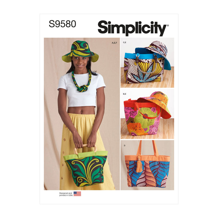 Simplicity Sewing Pattern 9580 Bags, Hat and Necklace from Jaycotts Sewing Supplies