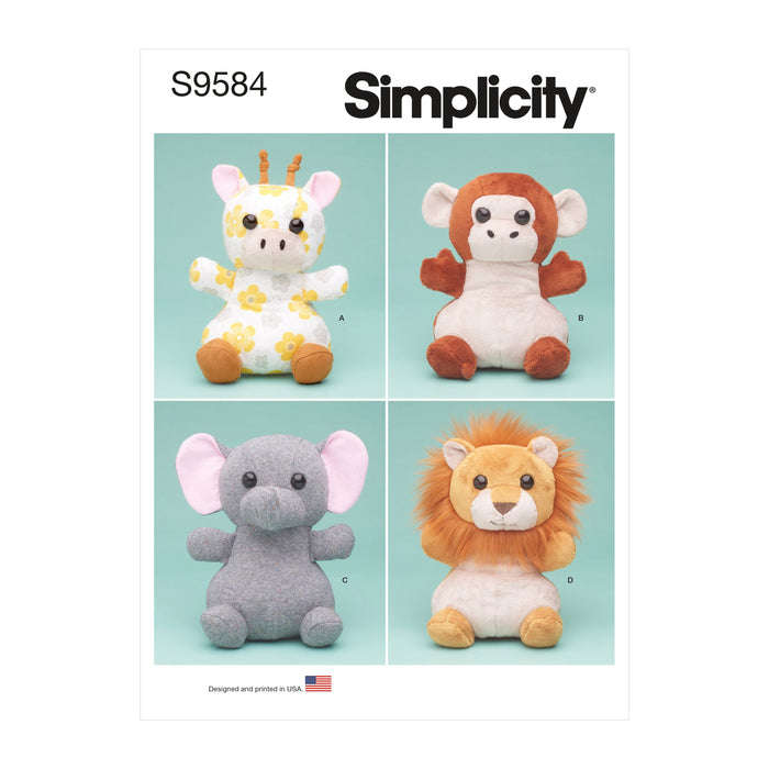 Simplicity Sewing Pattern 9584 Plush Animals from Jaycotts Sewing Supplies