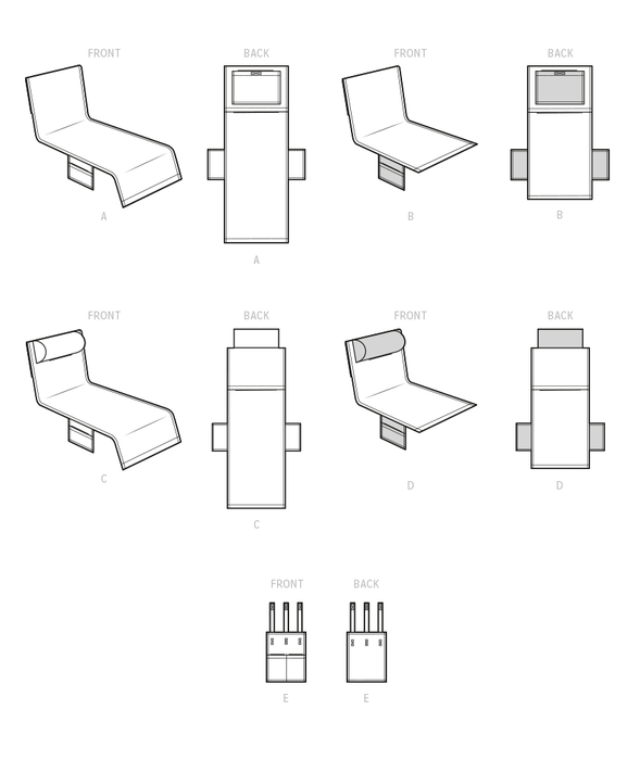 Simplicity Sewing Pattern 9586 Lounge and Beach Chair Covers from Jaycotts Sewing Supplies